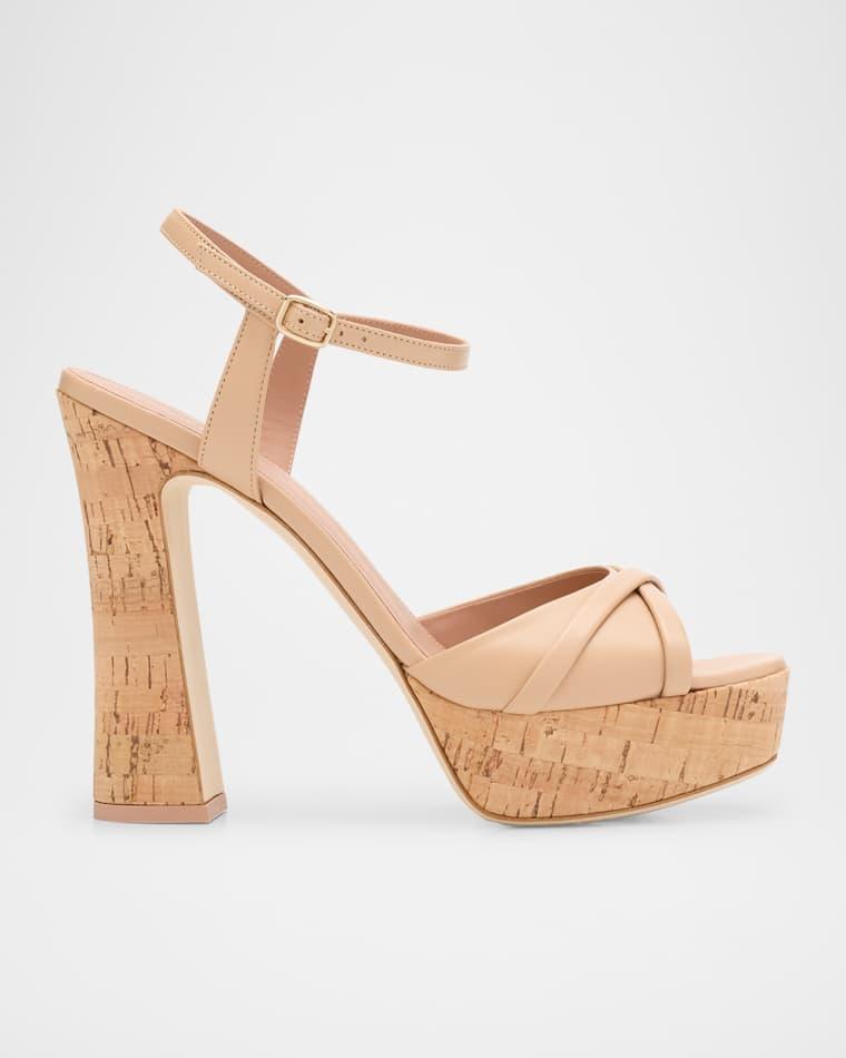 Keaton Leather Cork Platform Sandals by MALONE SOULIERS Keaton Leather Cork Platform Sandals by MALONE SOULIERS
