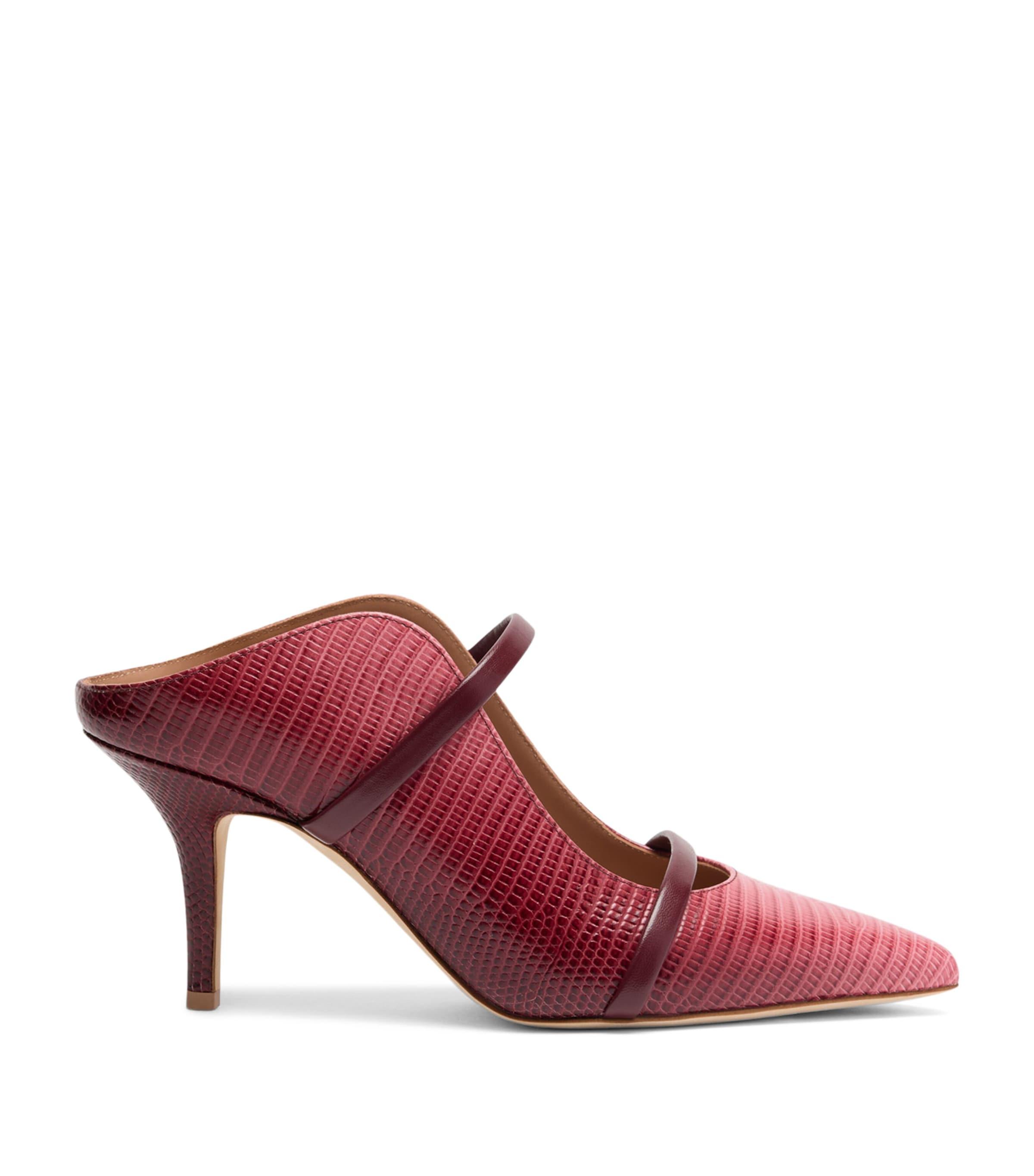 Malone Souliers Embossed Leather Maureen Heeled Mules 70 by MALONE SOULIERS