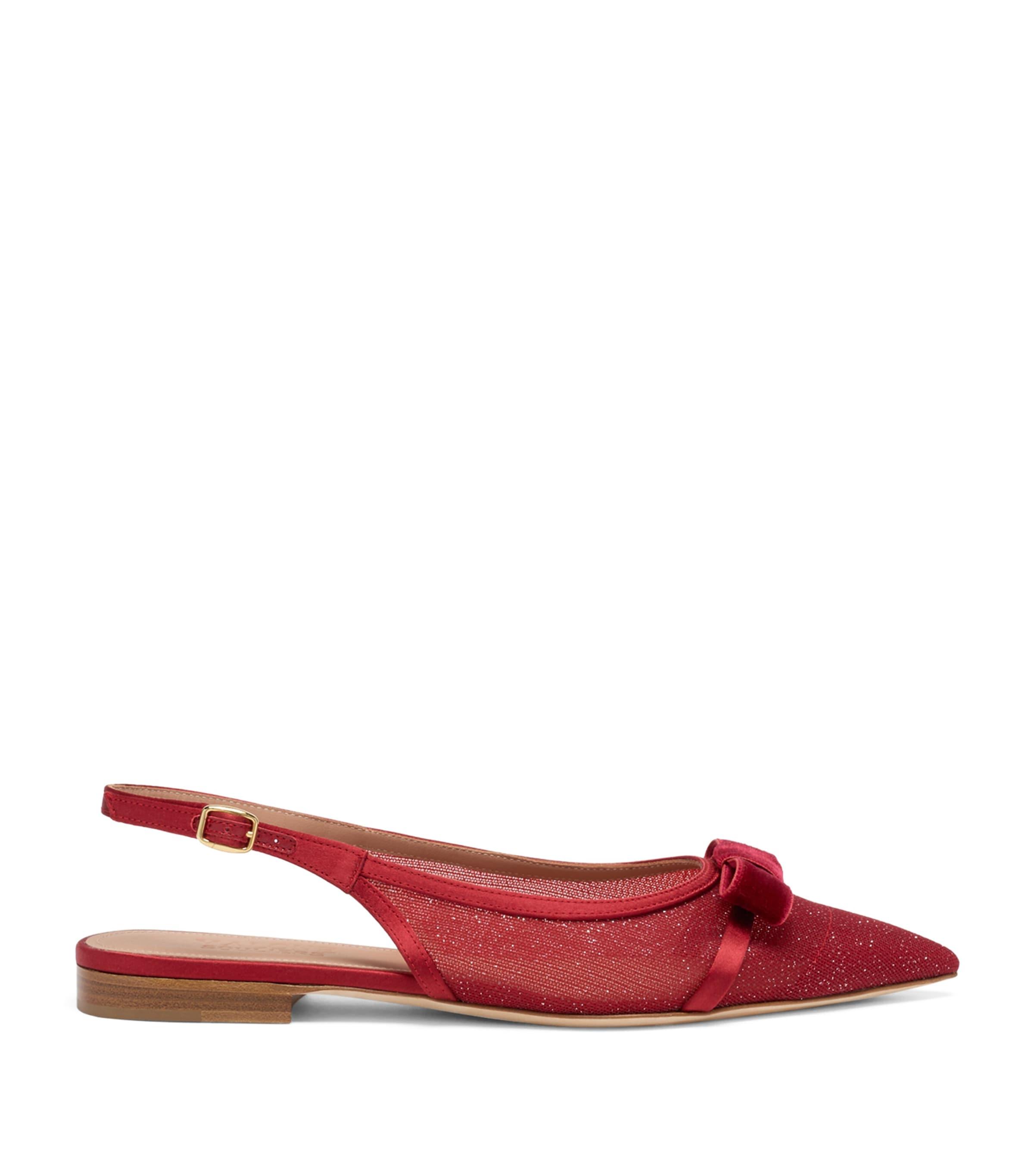 Malone Souliers Glittered Jama Slingback Flats by MALONE SOULIERS