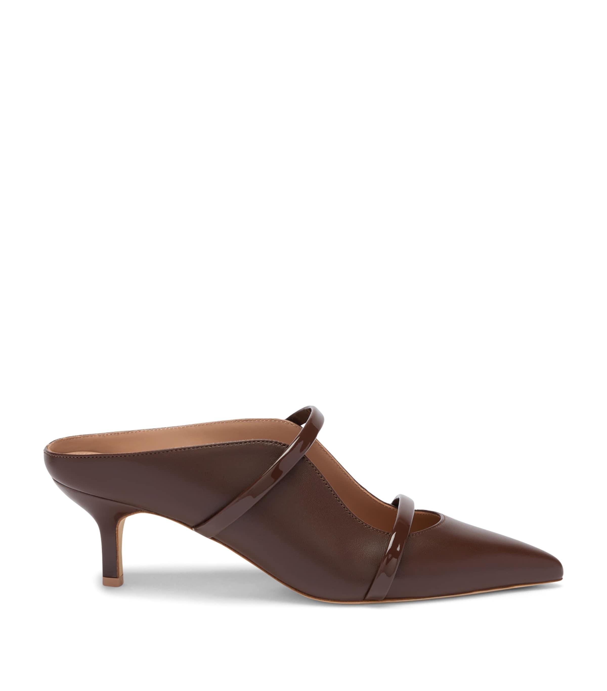 Malone Souliers Leather Maureen Heeled Mules 45 by MALONE SOULIERS