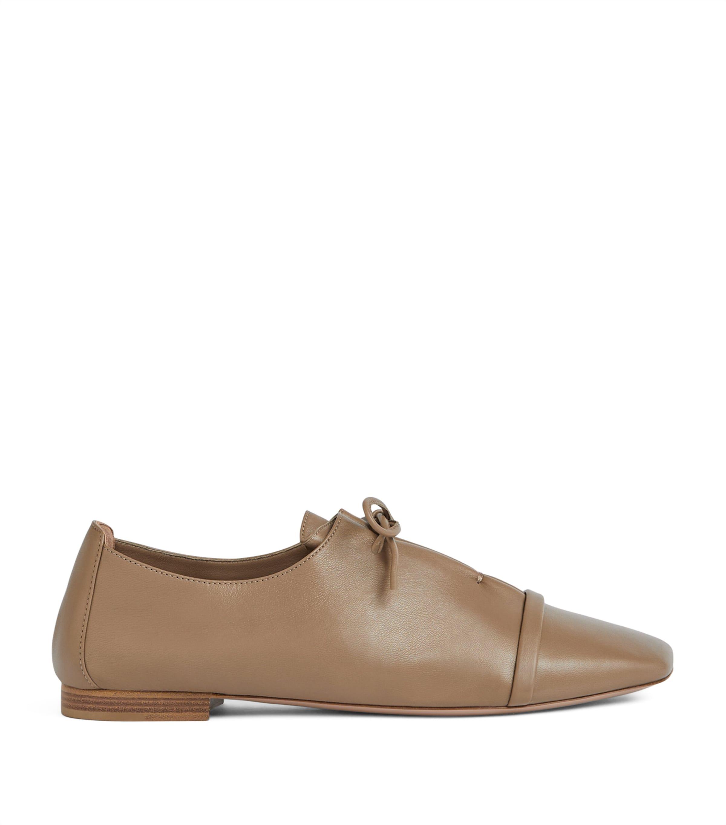 Malone Souliers Nappa Leather Lace-Up Jean Flats by MALONE SOULIERS