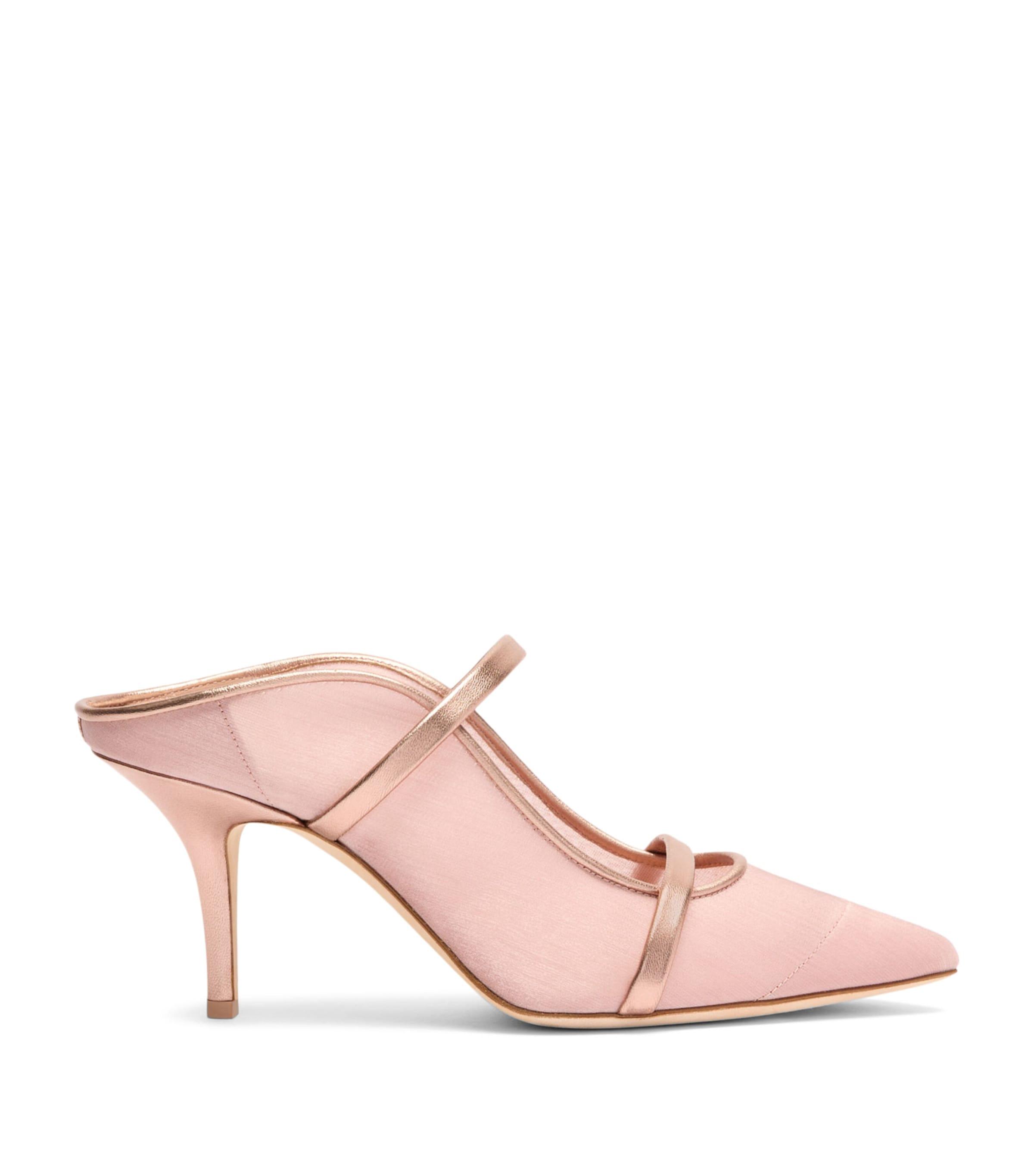 Malone Souliers Organza and Leather Maureen Heeled Mules 70 by MALONE SOULIERS