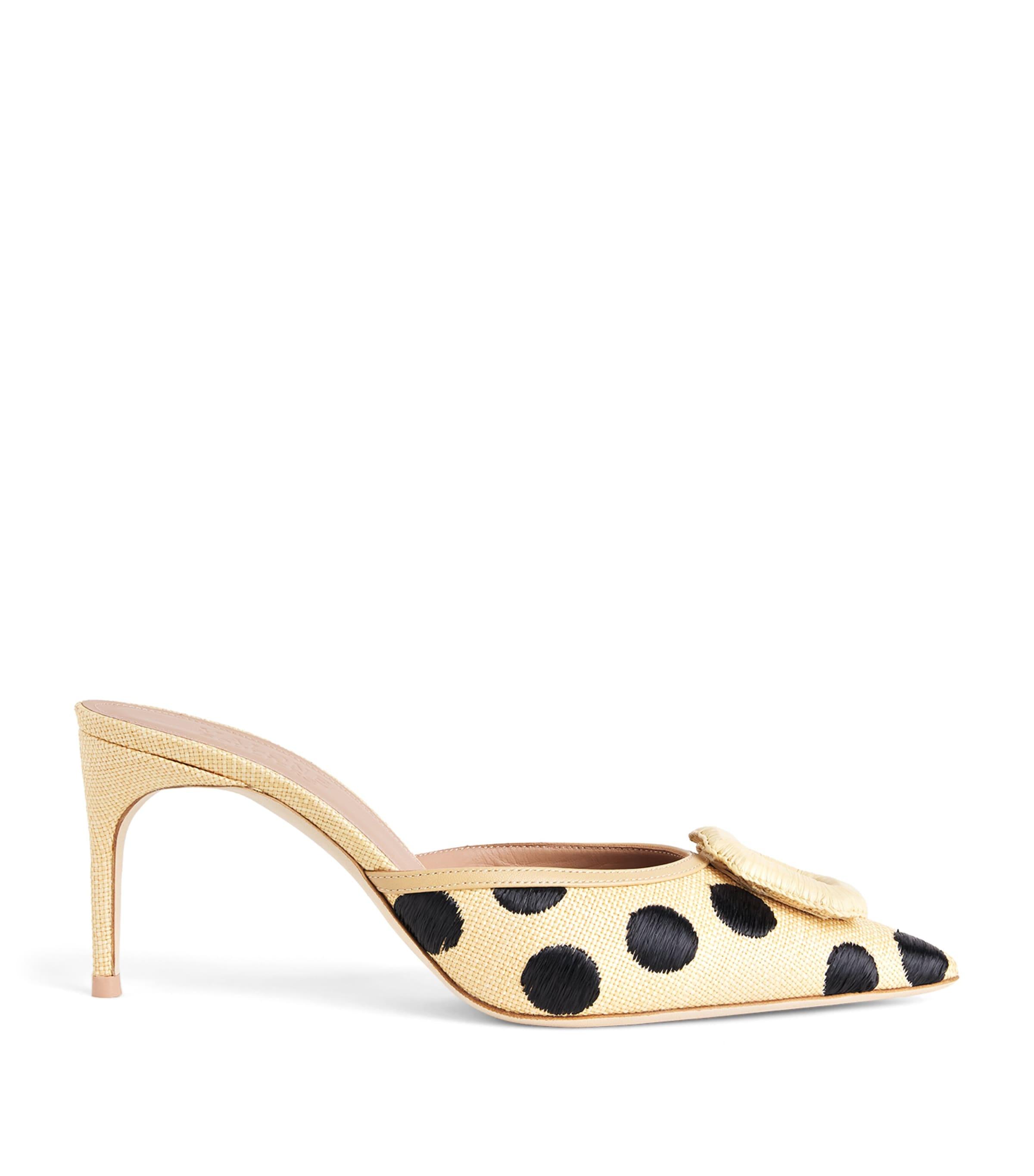 Malone Souliers Raffia Polka-Dot Mona Mules 70 by MALONE SOULIERS