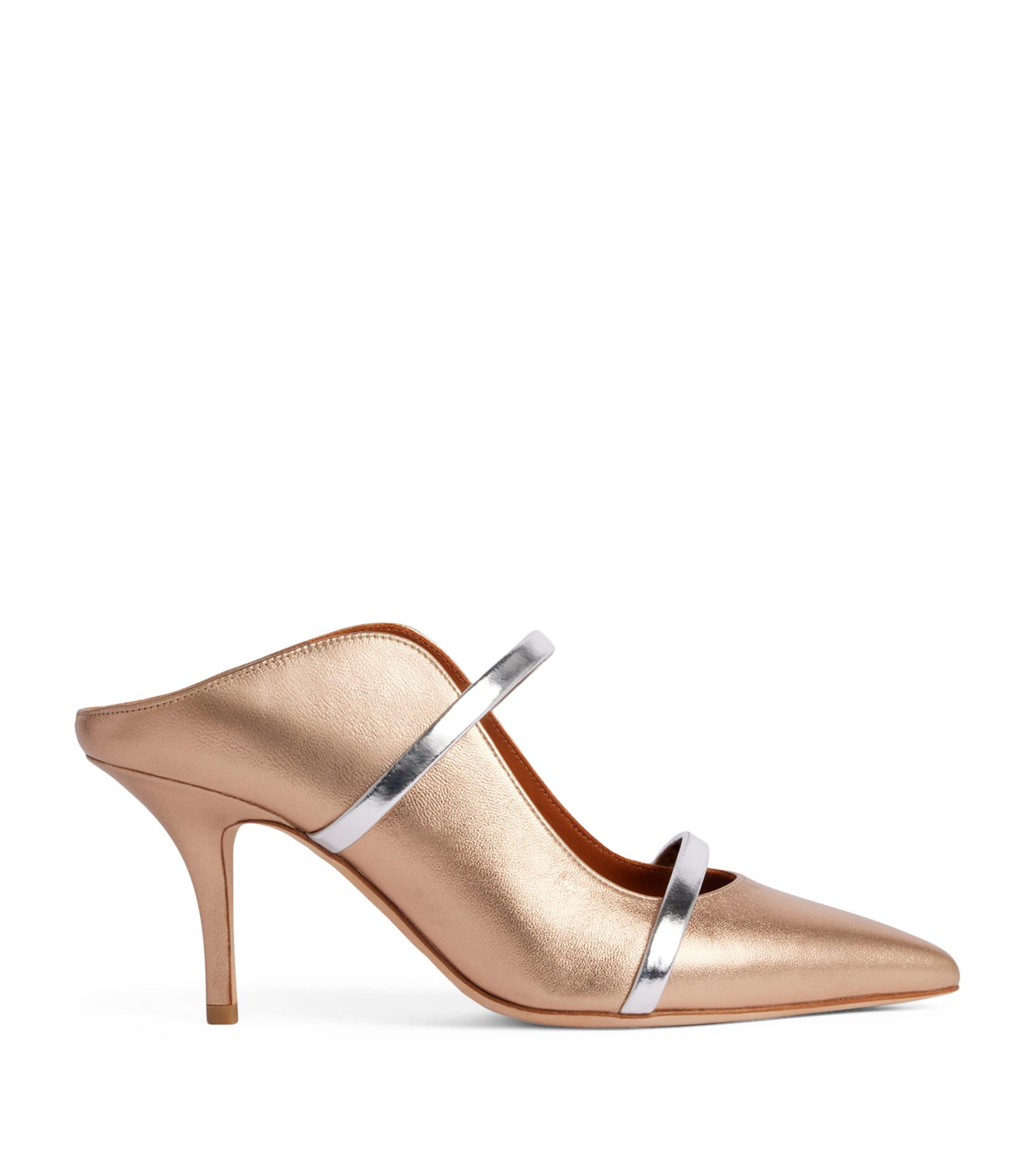 Metallic Leather Maureen Mules 70 by MALONE SOULIERS