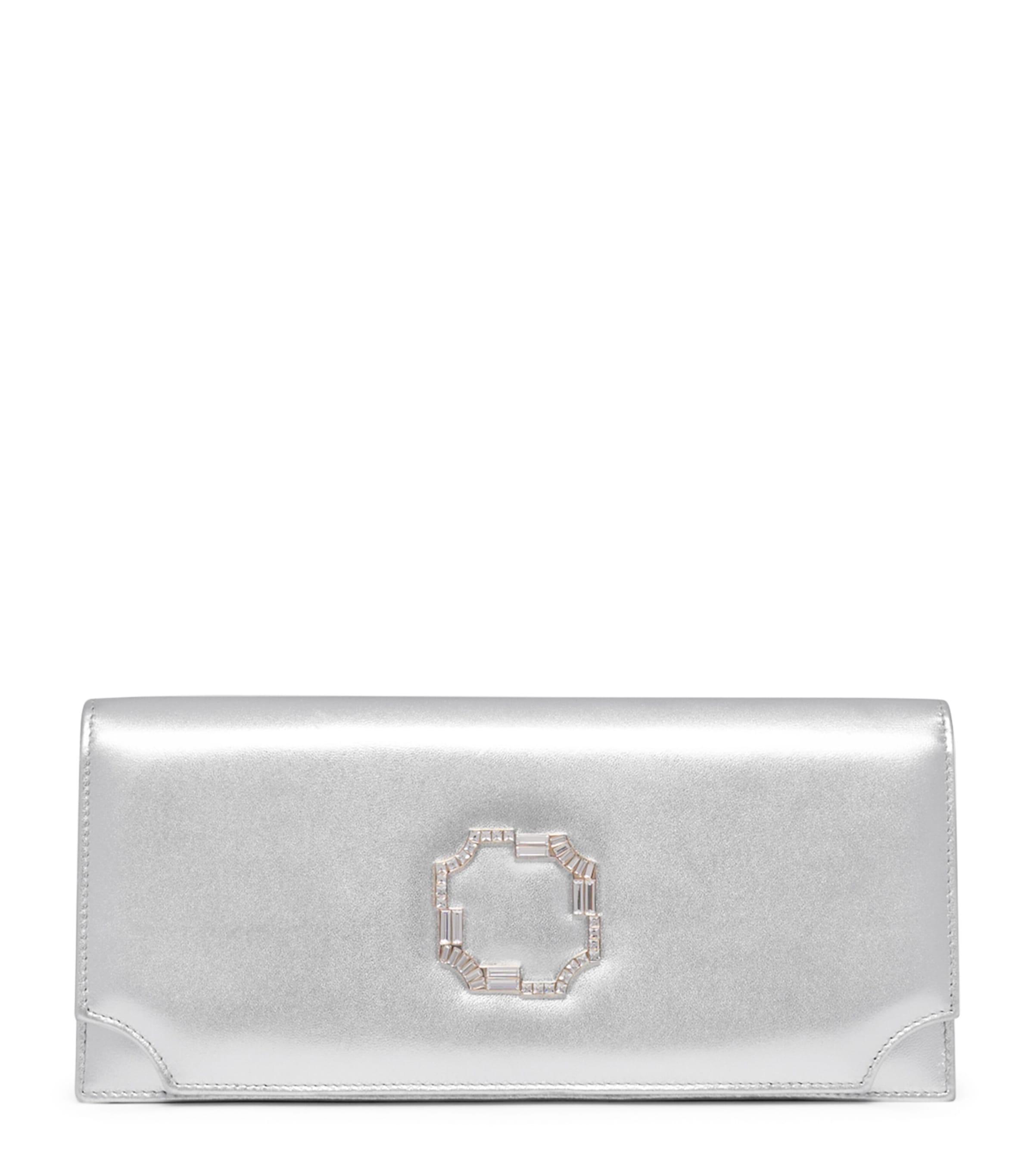 Metallic Leather Vivien Clutch Bag by MALONE SOULIERS
