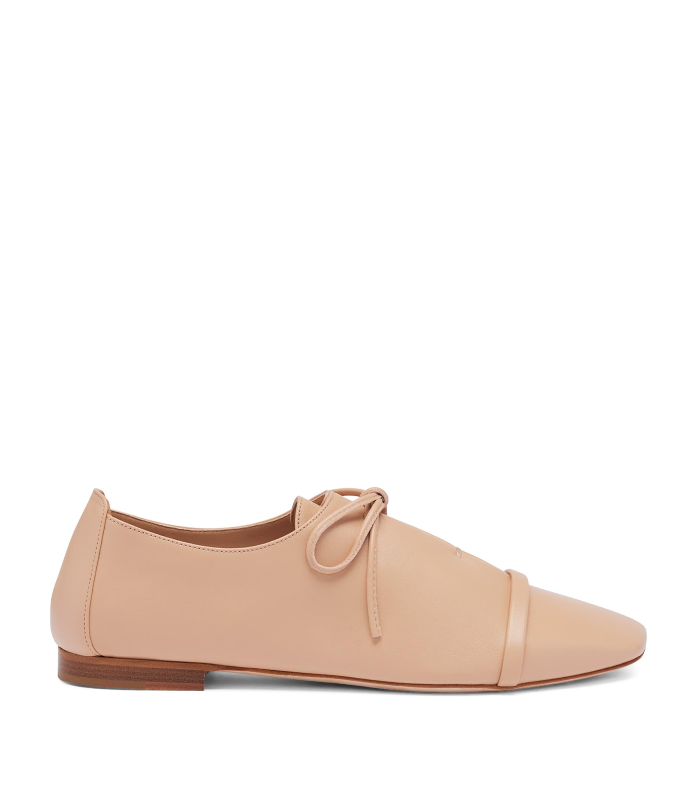 Nappa Leather Lace-Up Jean Flats by MALONE SOULIERS