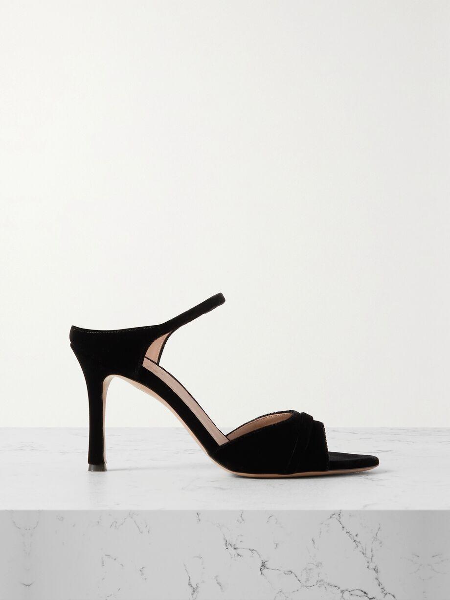 Una 90 velvet sandals by MALONE SOULIERS
