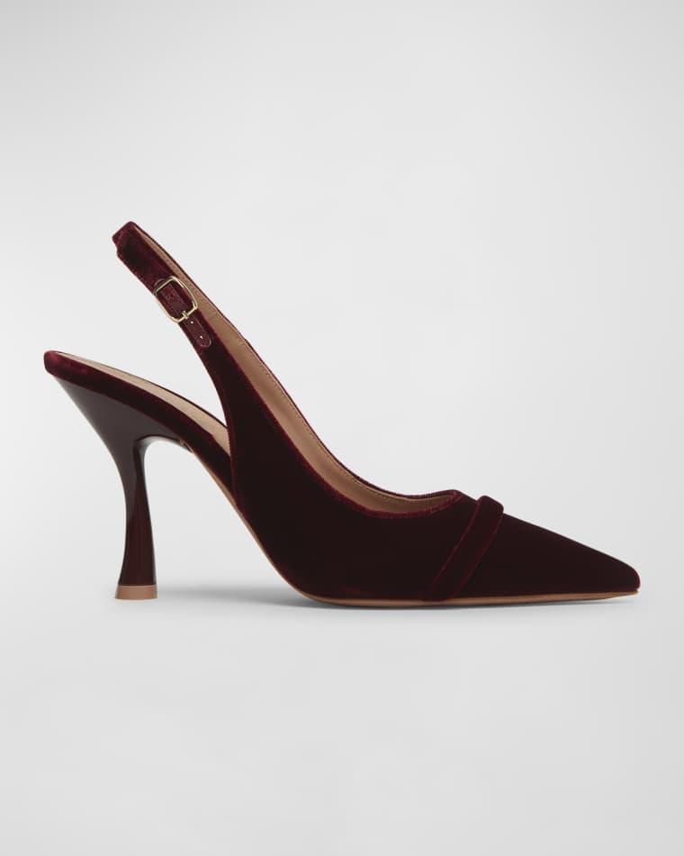 Velvet Band Slingback Stiletto Pumps by MALONE SOULIERS Velvet Band Slingback Stiletto Pumps by MALONE SOULIERS