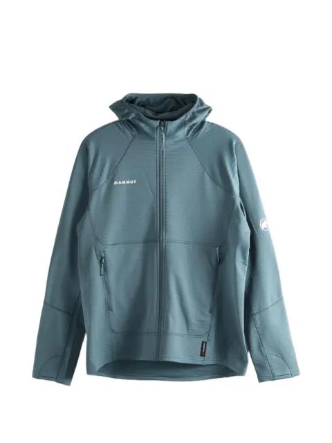 waffle-knit hoodied jacket by MAMMUT