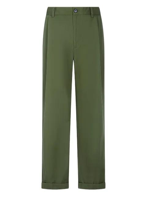pleated button trousers by MAN ON THE BOON