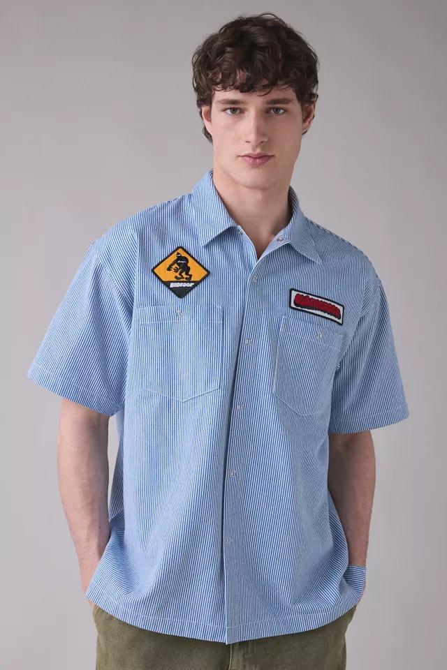 Manastash Logo Patched Mechanic Shirt by MANASTASH