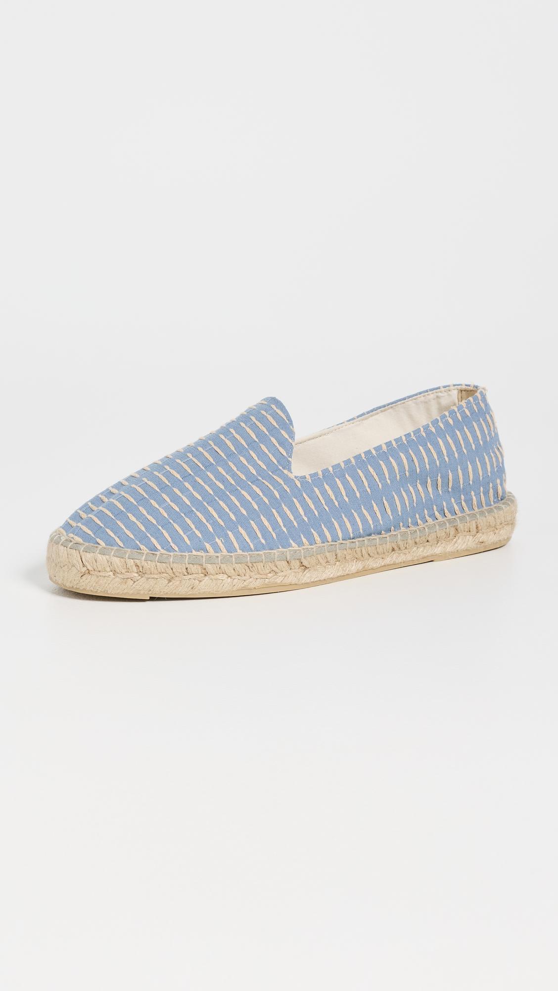 Cotton Jacquard Stripe Classic Espadrilles by MANEBI