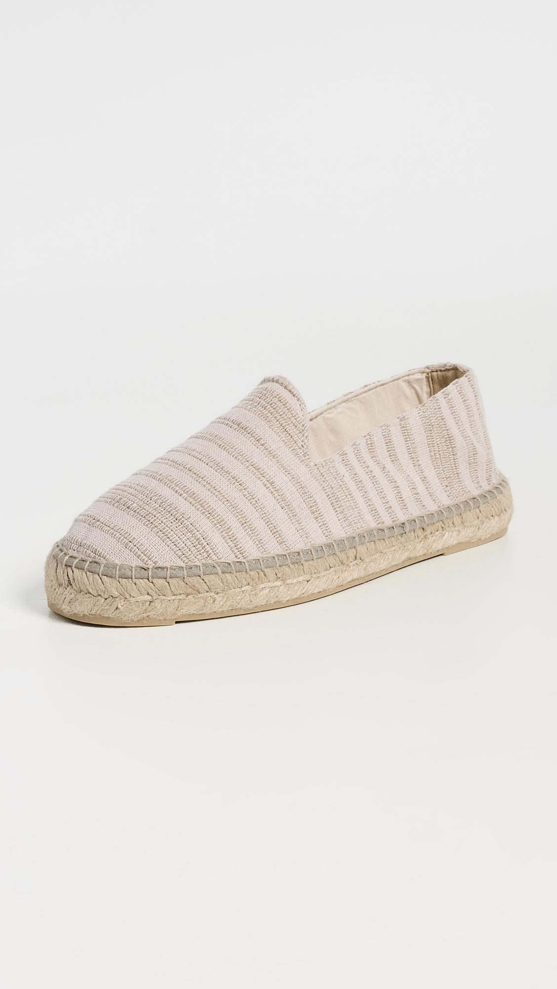 Cotton Jacquard Stripe Classic Espadrilles by MANEBI