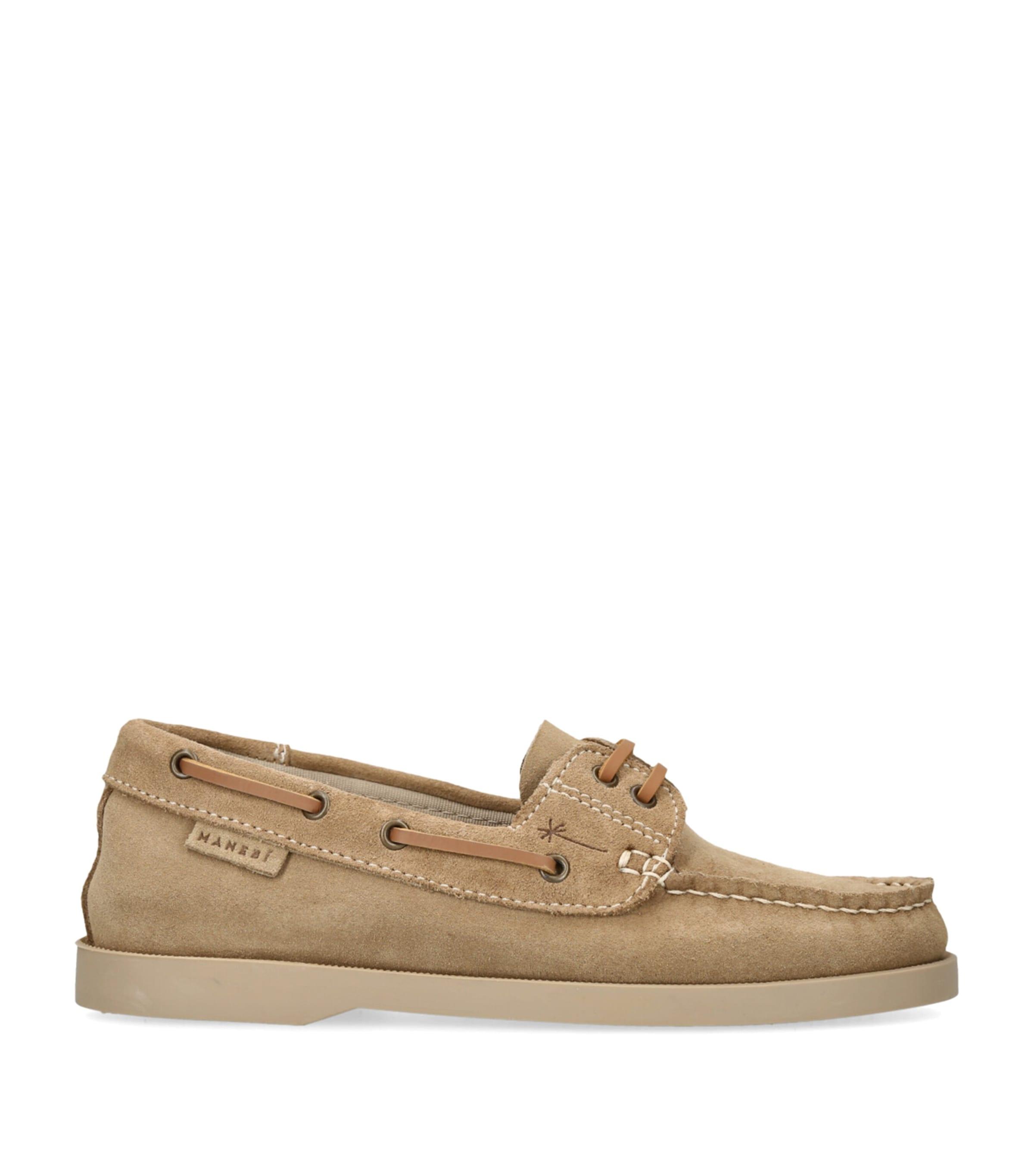 Manebi Suede Boat Shoes by MANEBI