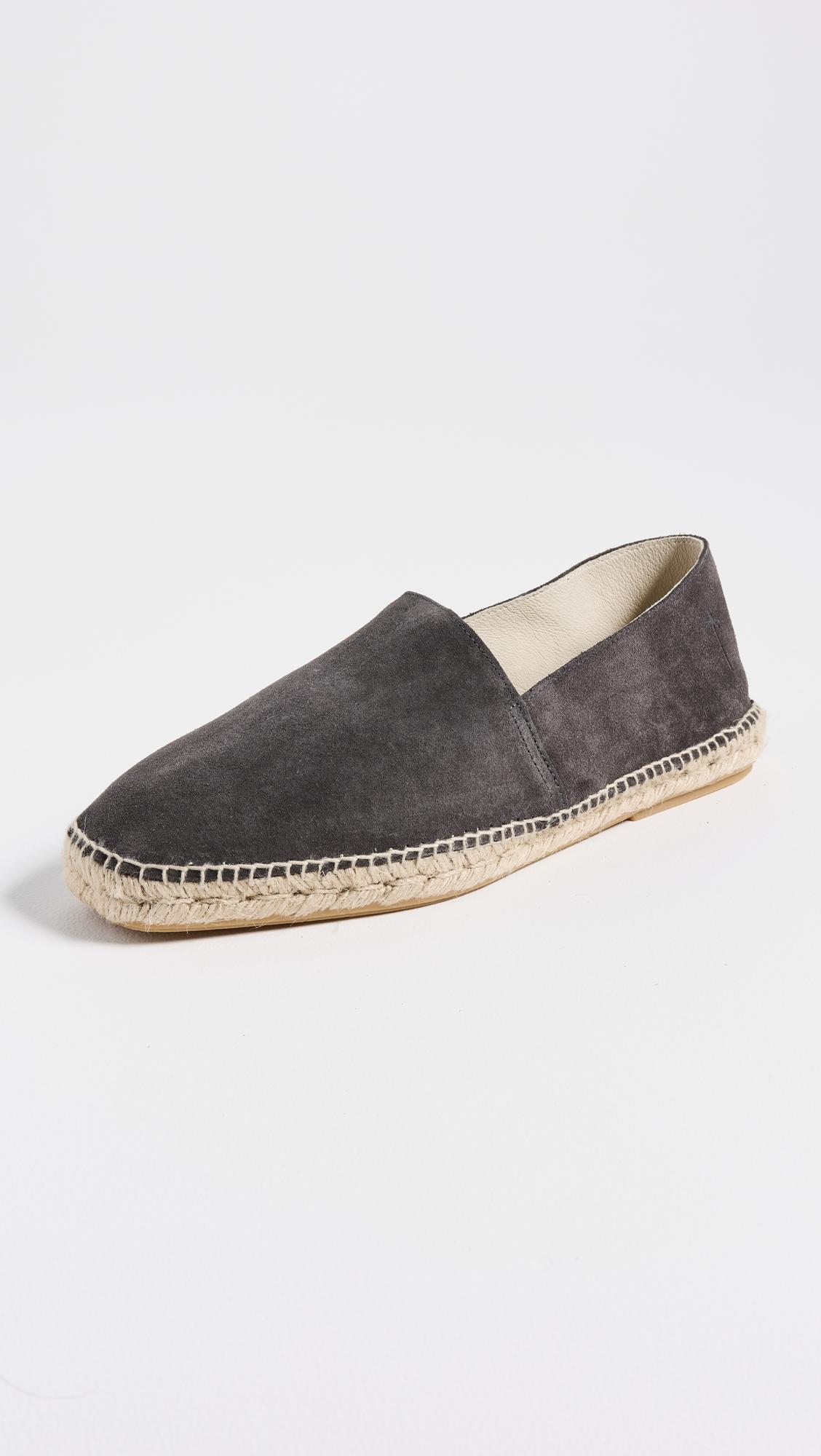 Suede Square Toe Espadrilles by MANEBI