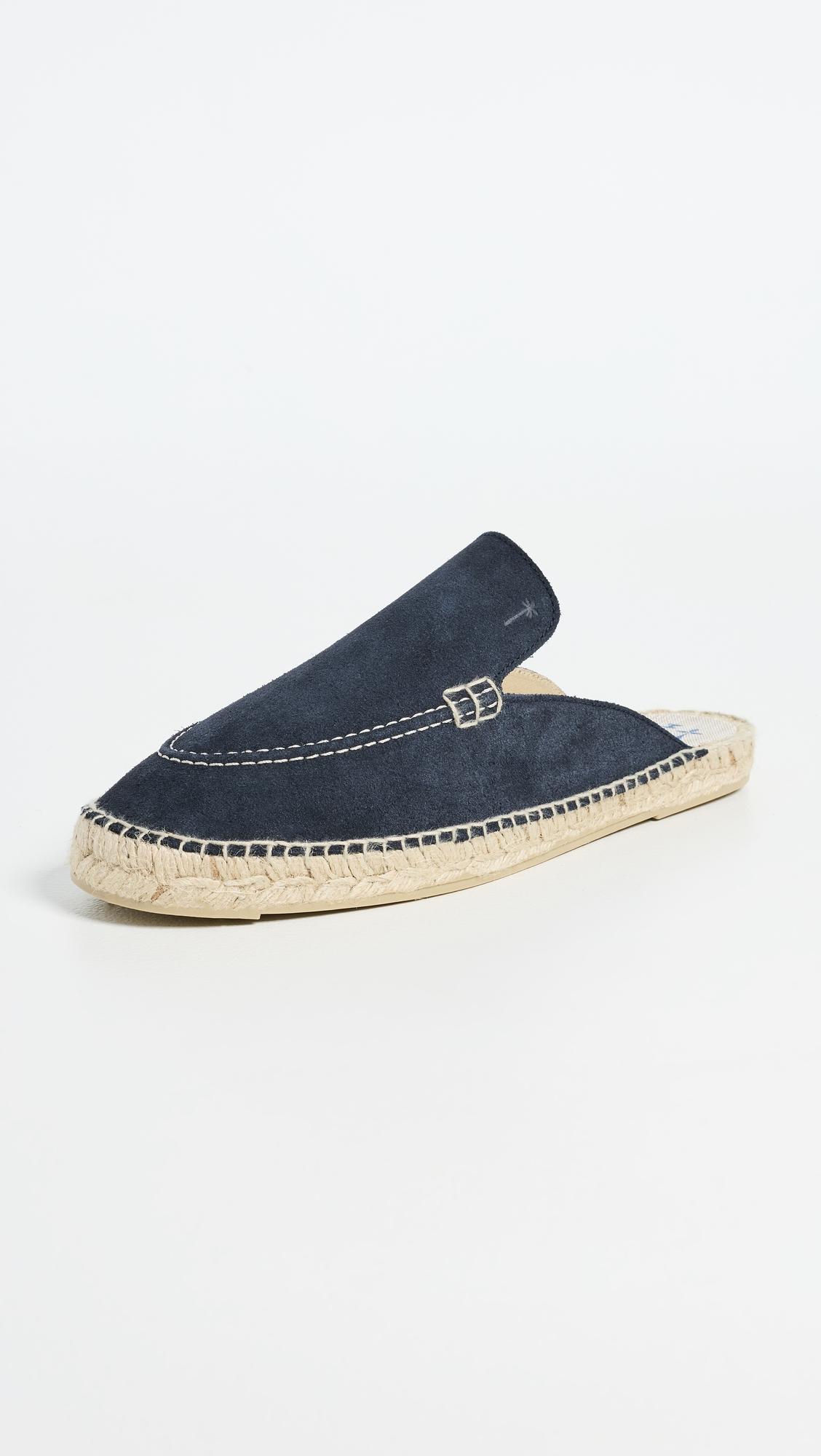 Suede Traveler Mule Espadrilles by MANEBI