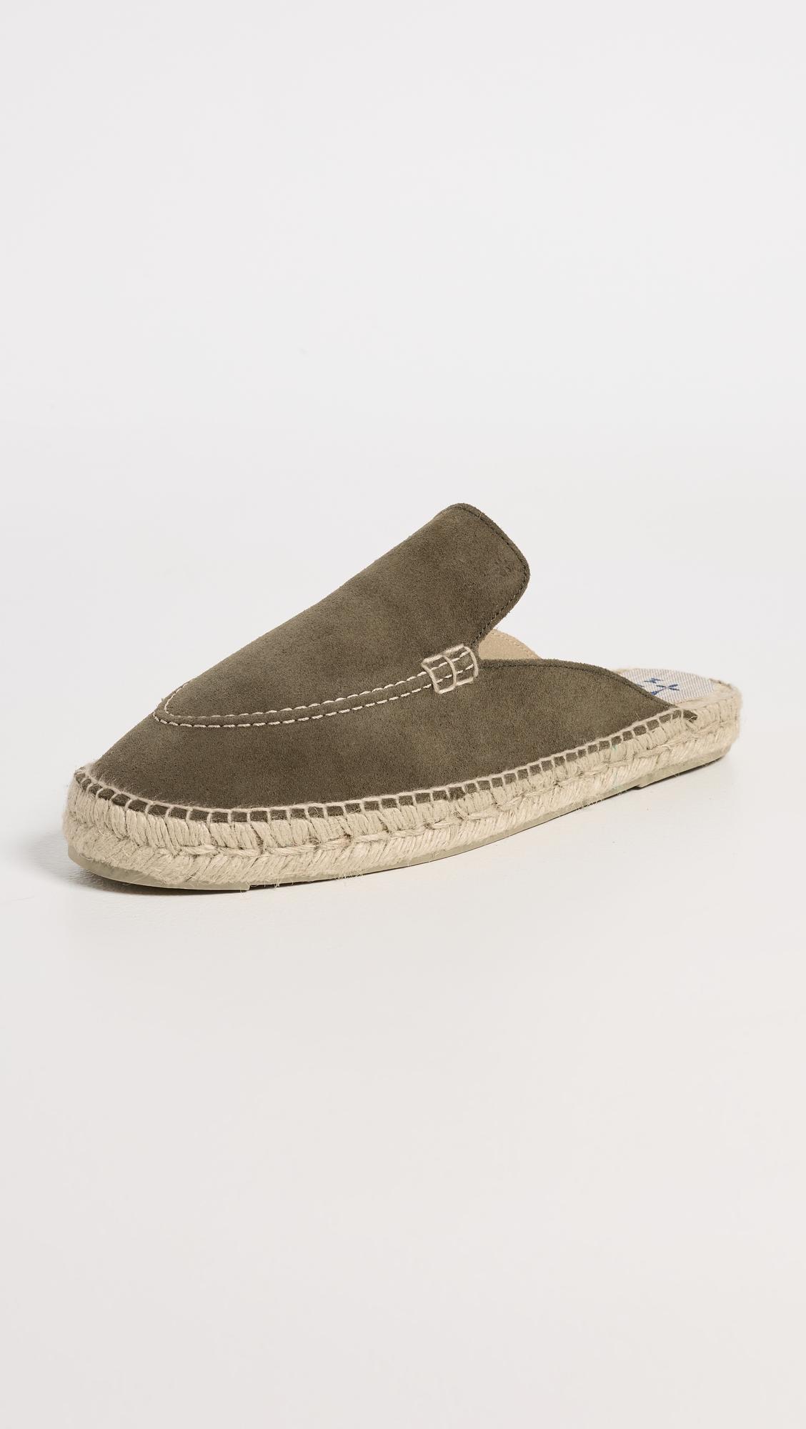 Suede Traveler Mule Espadrilles by MANEBI