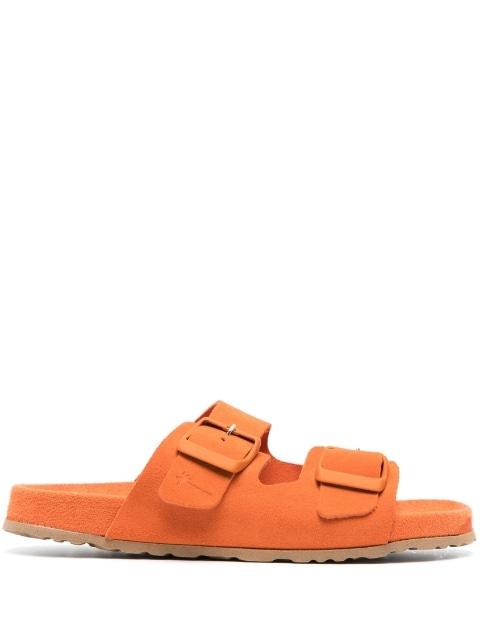 double-strap flat slides by MANEBI