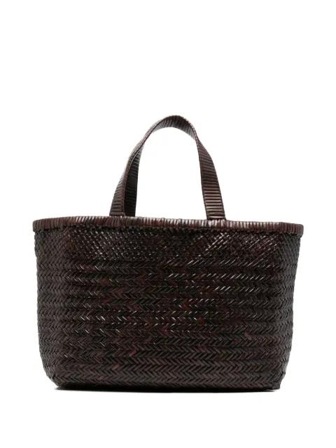 medium New Sunset woven leather tote bag by MANEBI