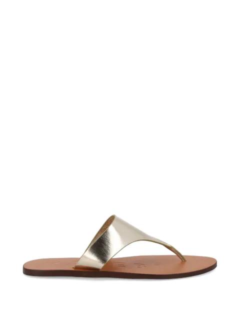 metallic-effect flip-flops by MANEBI