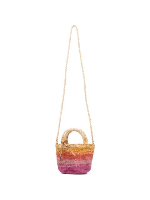 mini Panier raffia tote bag by MANEBI