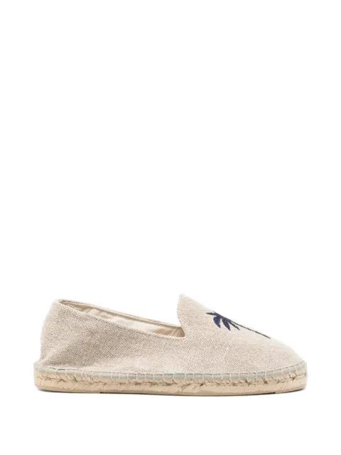 palm-detail flat espadrilles by MANEBI