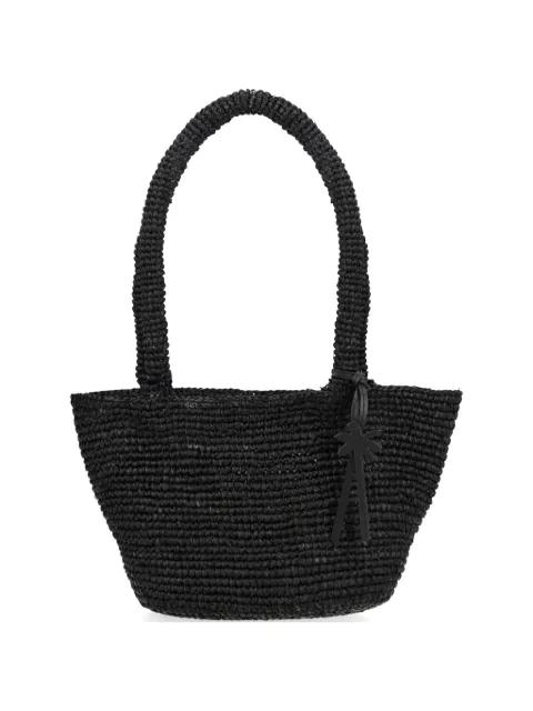 palm raffia shoulder bag by MANEBI