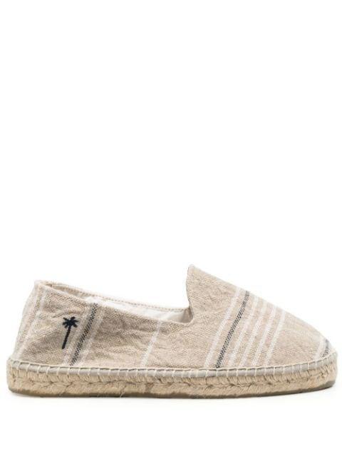 striped slip-on espadrilles by MANEBI