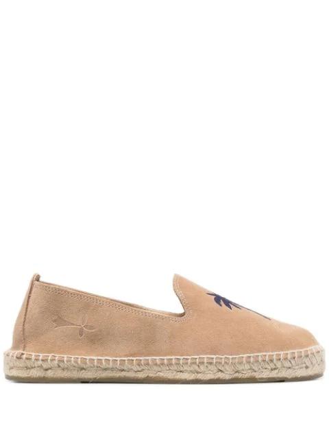 suede embroidered espadrilles by MANEBI