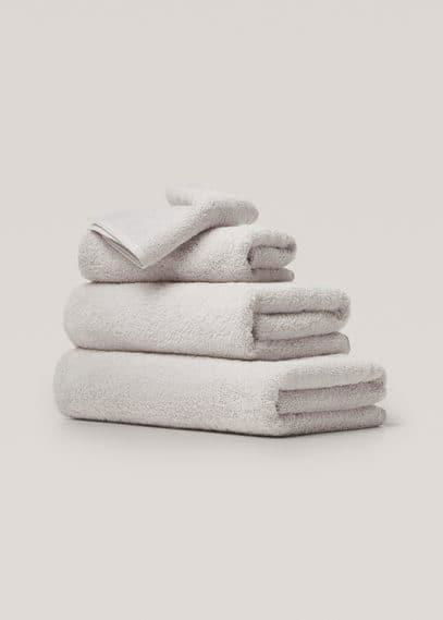 500gr/m2 cotton face towel 12 x 20 in beige by MANGO HOME