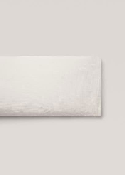 Cotton gauze pillow case 1772x4331 in light/pastel grey by MANGO HOME