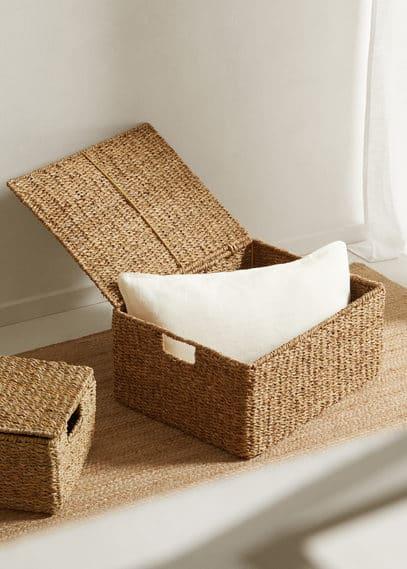 Medium seagrass storage basket brown by MANGO HOME