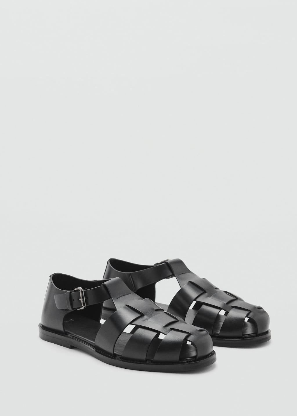 Fisherman sandal black by MANGO MAN