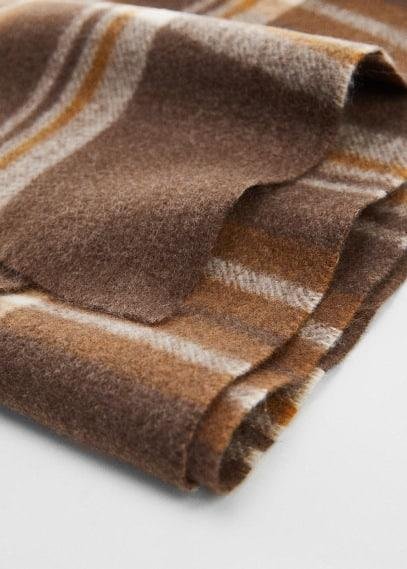 Plaid scarf brown by MANGO MAN