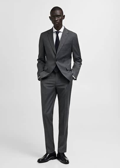 Slim fit suit blazer grey by MANGO MAN