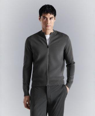 Men's Comfort Stretch Knit Cardigan Sweater by MANGO