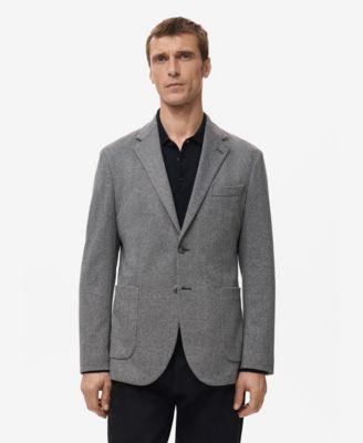 Men's Slim-Fit Herringbone Tailored Jacket by MANGO
