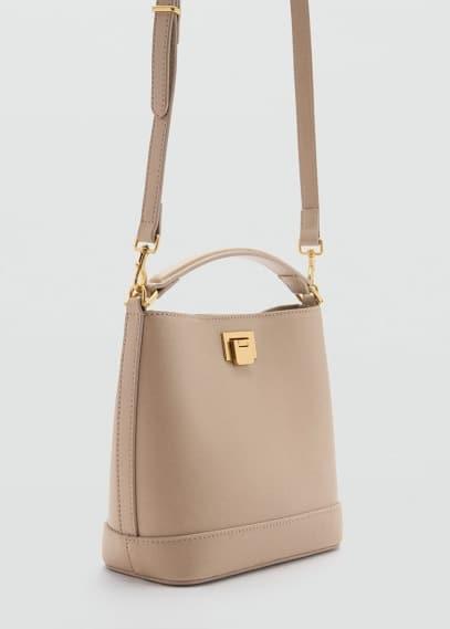 Mini shopper bag with metallic detail light/pastel brown by MANGO Mini shopper bag with metallic detail light/pastel brown by MANGO