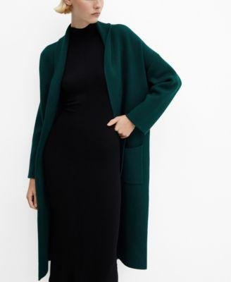 Women's Pockets Detail Oversized Knitted Coat by MANGO