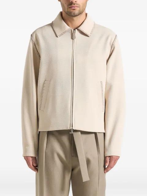Alex whipstitch twill boxy jacket by MANIERE DE VOIR