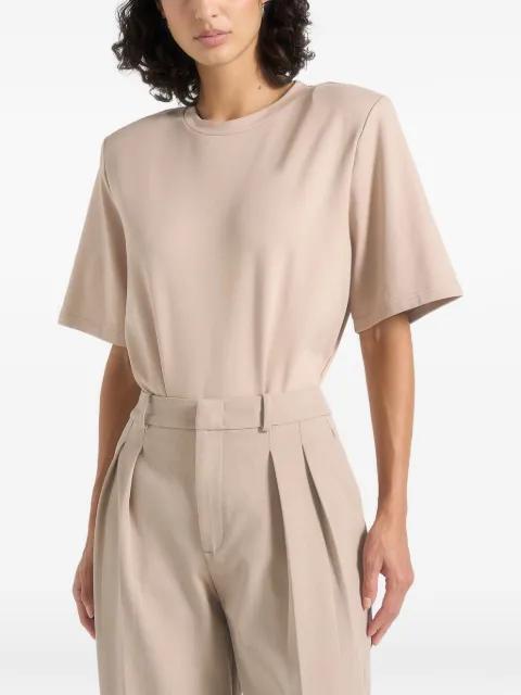 BS002 wide-shoulder bodysuit T-shirt by MANIERE DE VOIR