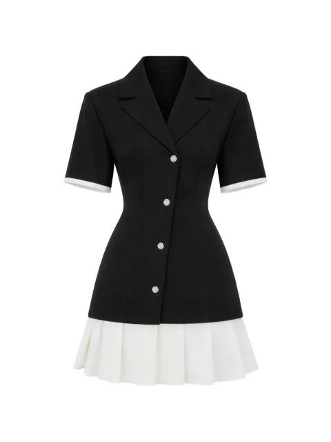 Baya tailored cinch waist pleated blazer dress by MANIERE DE VOIR