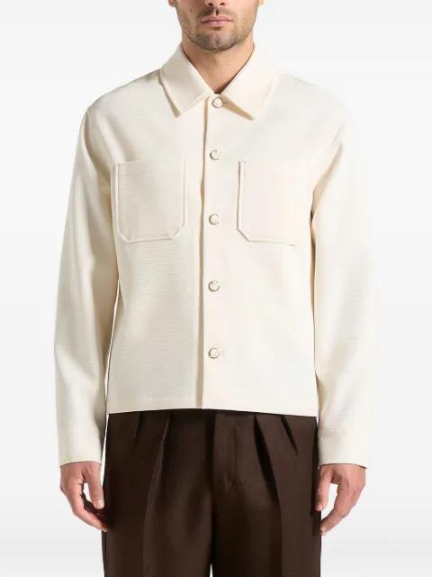 Benoit twill pocket cropped shirt by MANIERE DE VOIR