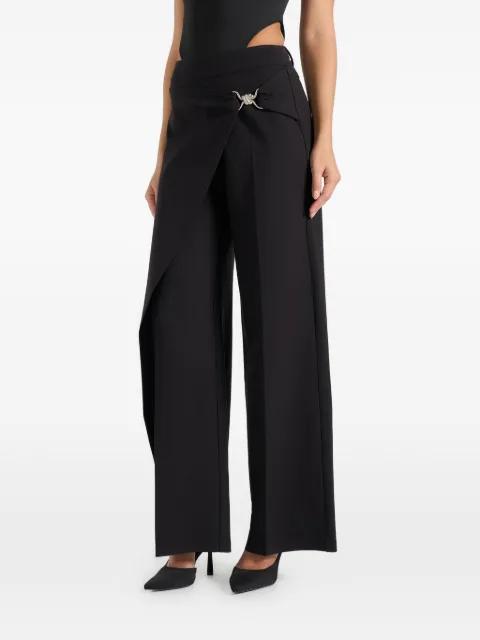 Beryl wrap tailored pants with hardware detail by MANIERE DE VOIR