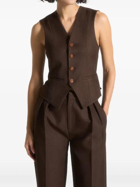 Christine tailored cinch waistcoat by MANIERE DE VOIR