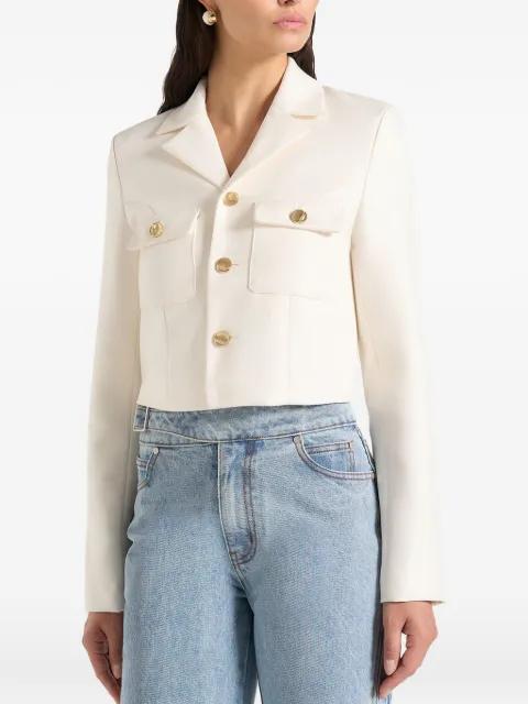 Daphina in off white tailored jacket by MANIERE DE VOIR