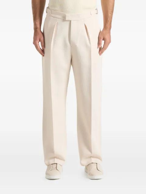 Dorian twill pleated tailored trousers by MANIERE DE VOIR