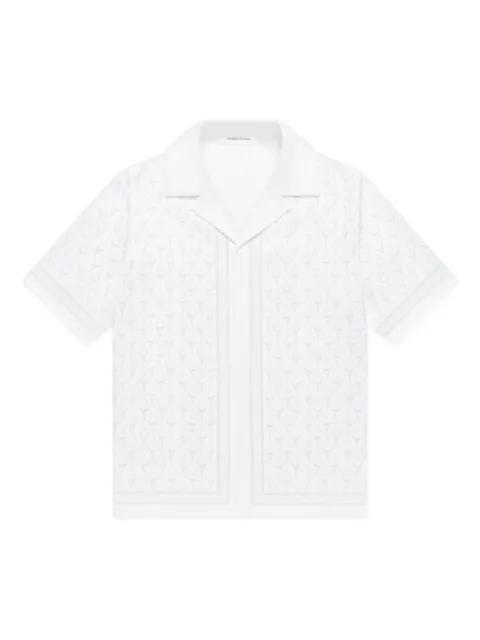 Eiffel-monogram resort shirt by MANIERE DE VOIR