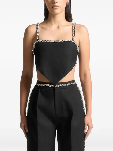 Eloise embellished-strap top by MANIERE DE VOIR