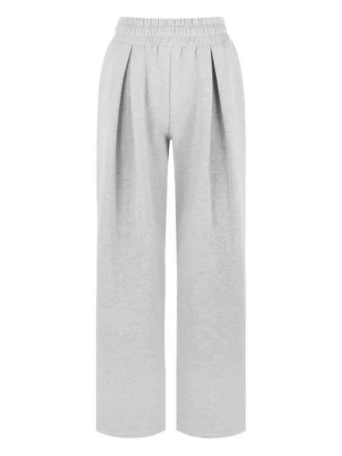 Fanny straight-leg  box pleat joggers by MANIERE DE VOIR
